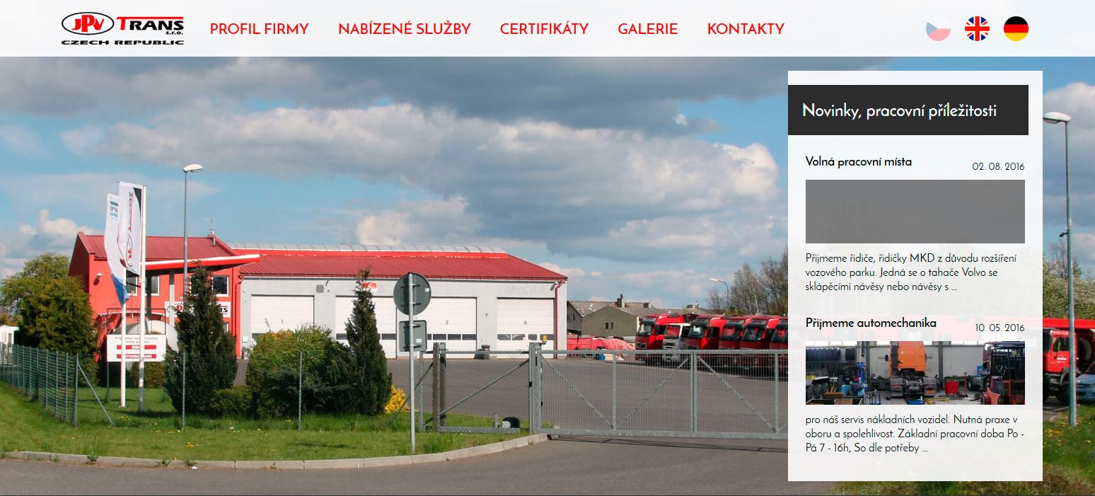 JPV trans, s. r. o. ....... reference KAO.cz