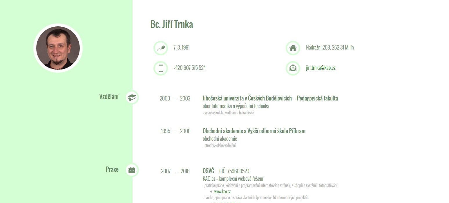 ŽIVOTOPIS ....... reference KAO.cz