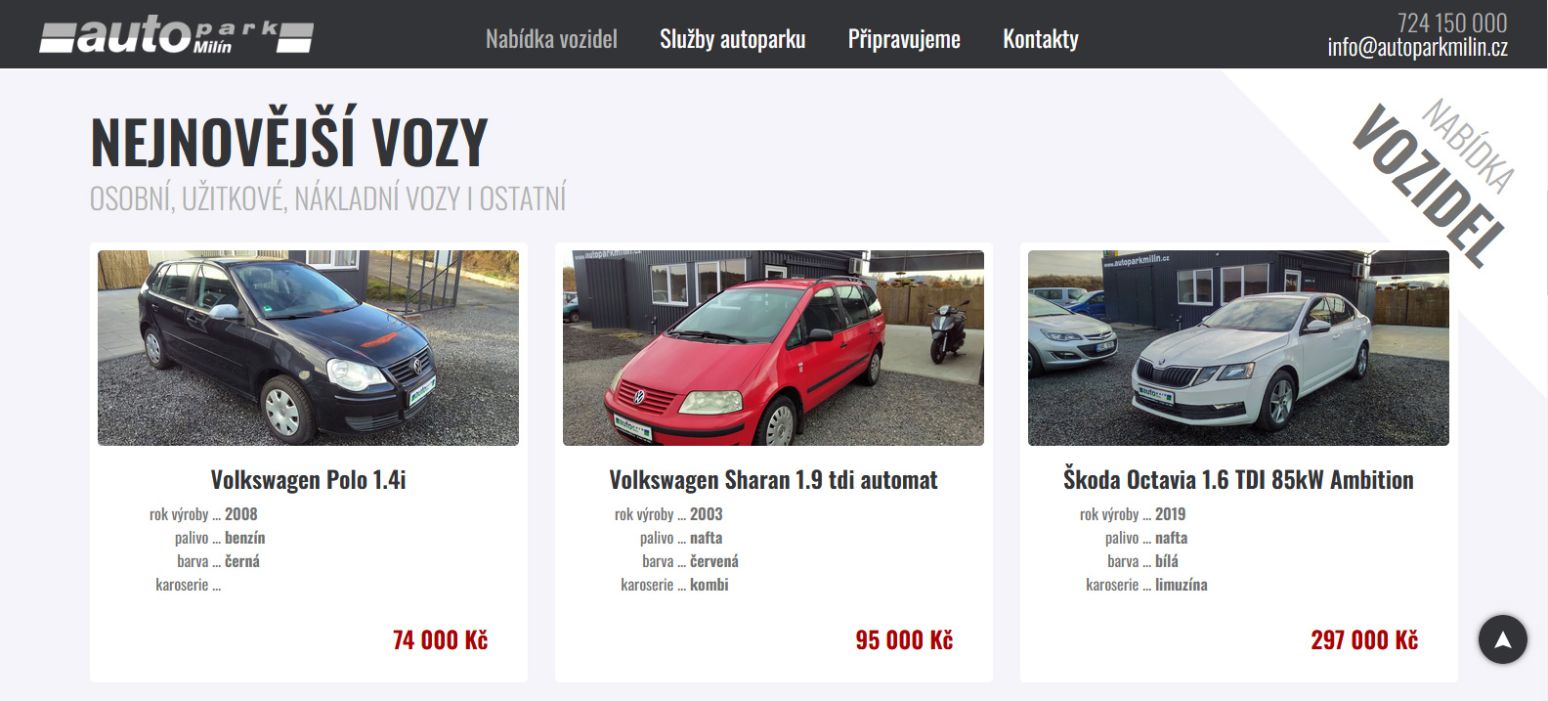 Autopark Milín ....... reference KAO.cz (kao.cz)