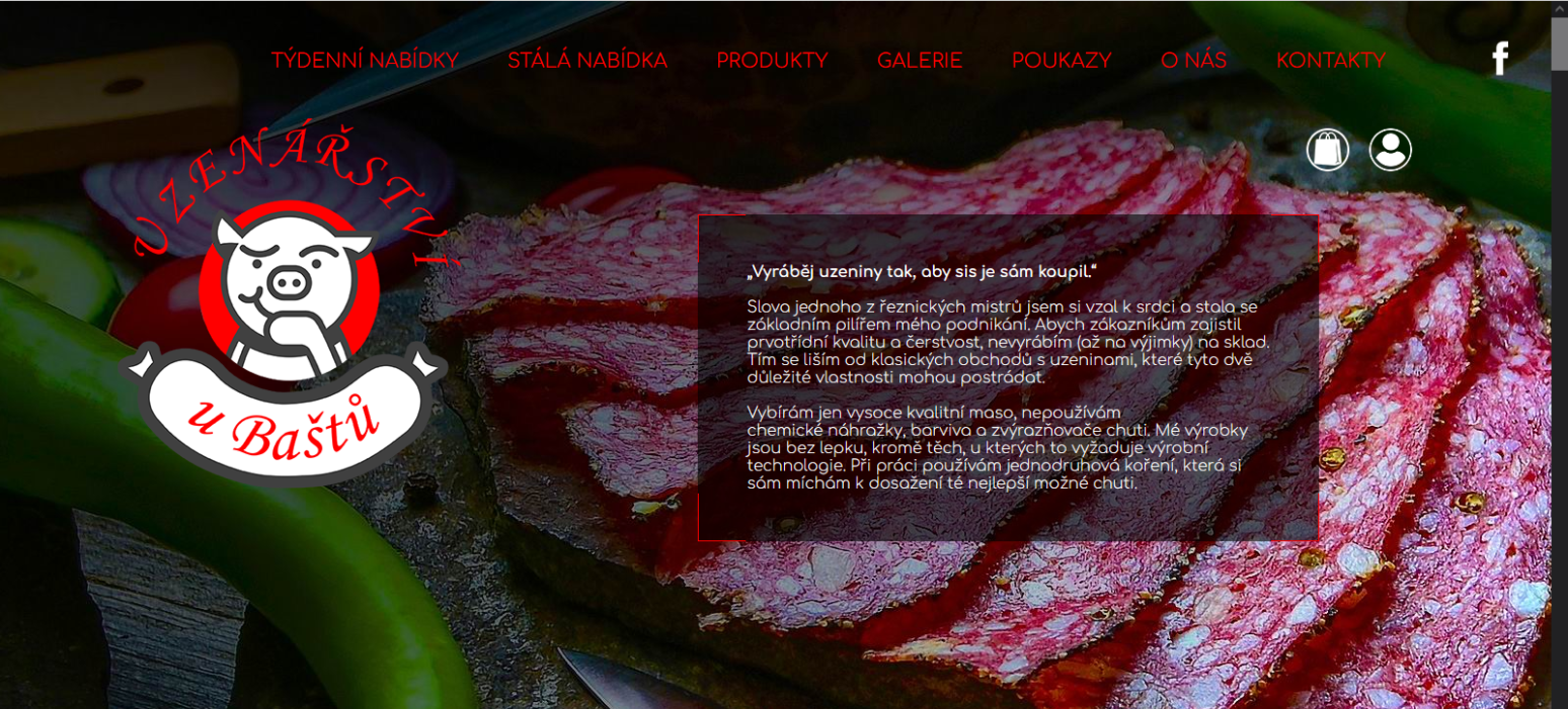 U Baštů (rodinné uzenářství v Zalužanech) ....... reference KAO.cz
