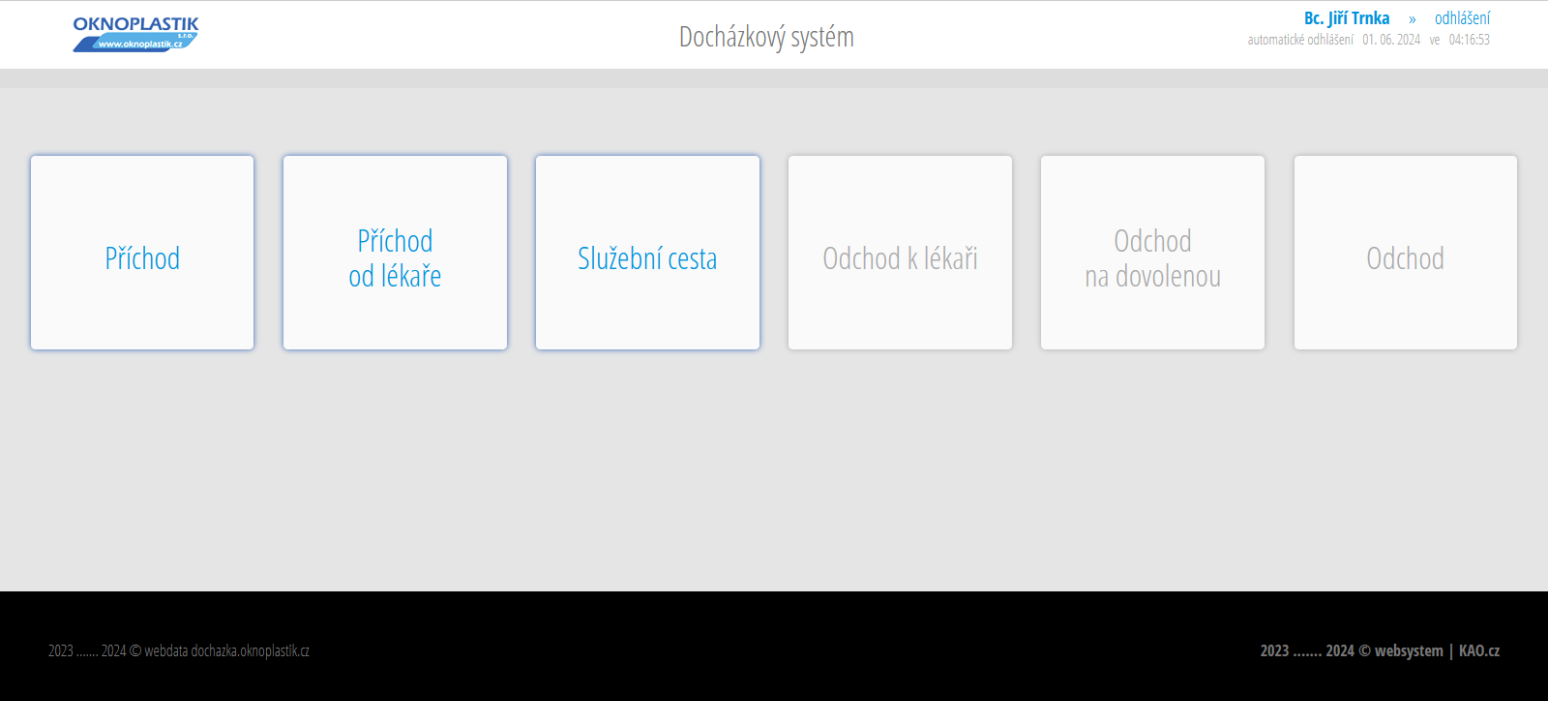 Systém docházky ....... reference KAO.cz