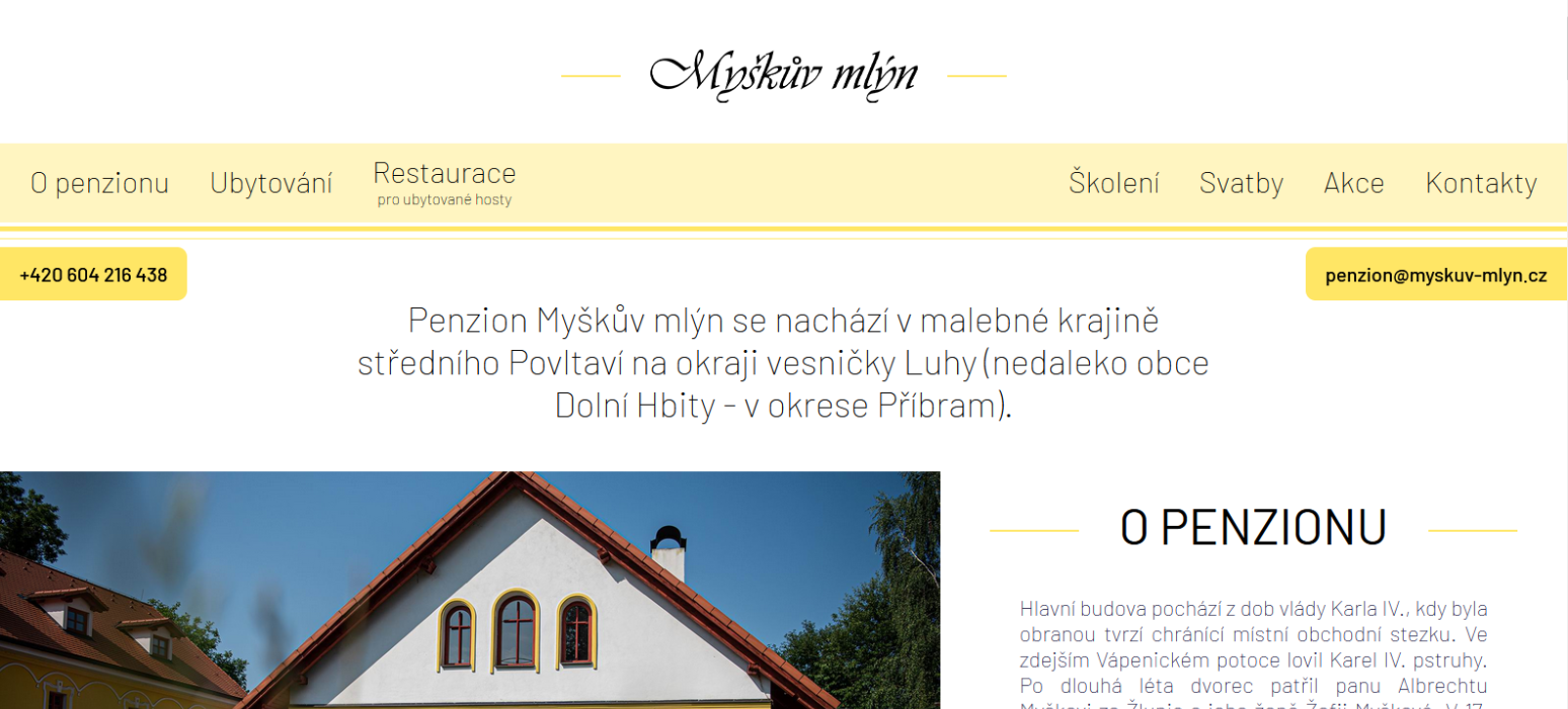 Myškův mlýn ....... reference KAO.cz