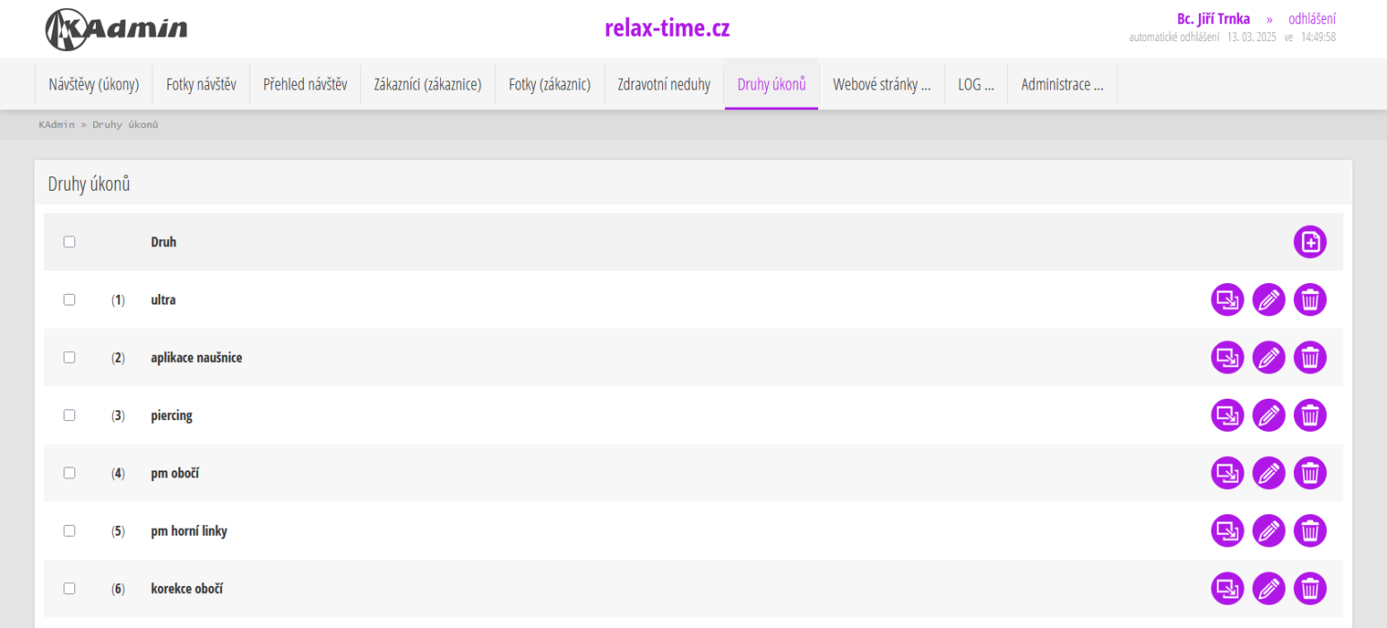 SYSTÉM pro RELAX TIME studio ....... reference KAO.cz